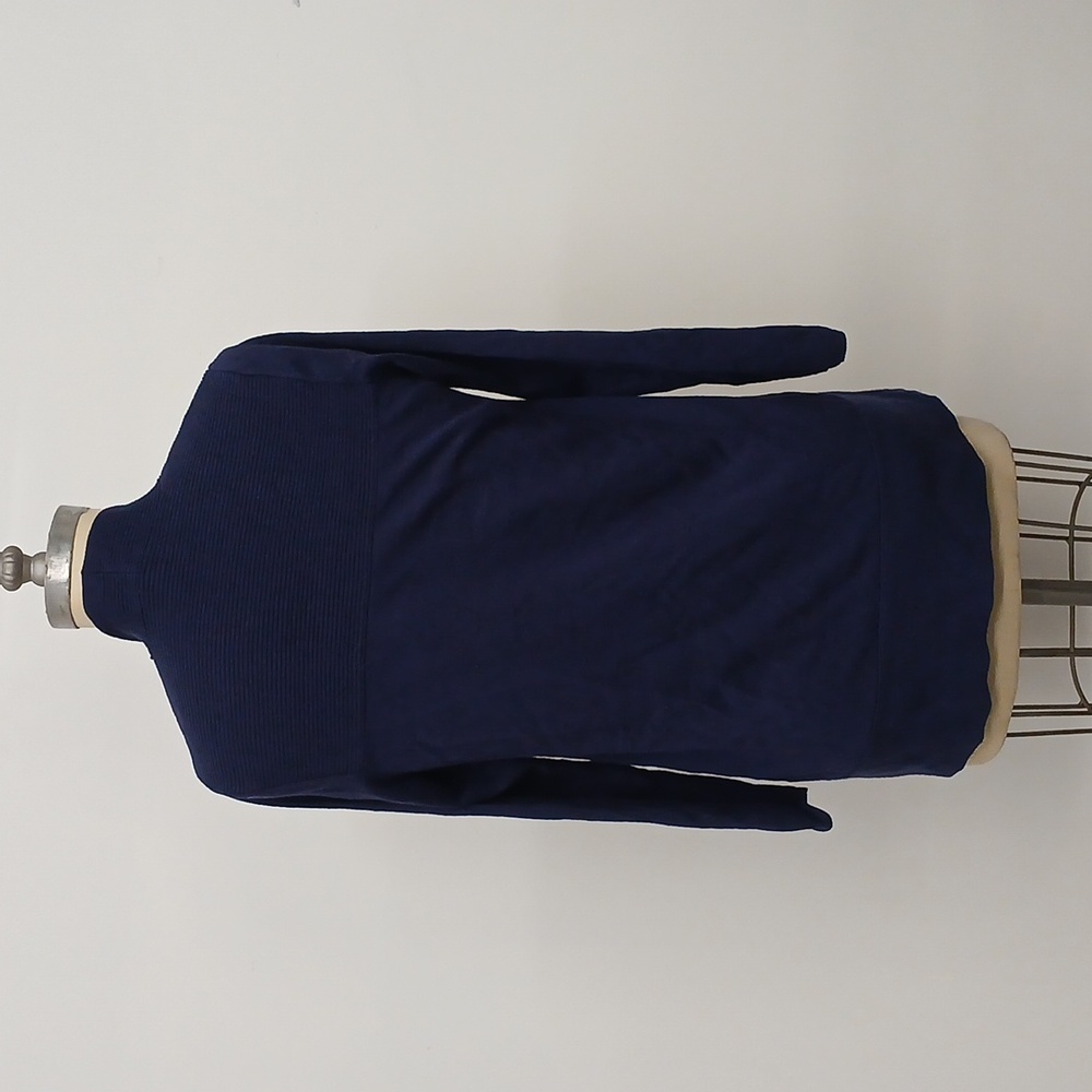 Chico's dark Navy Blue Open front Cardigan Size M/ Chico's 1 - Picture 4 of 6
